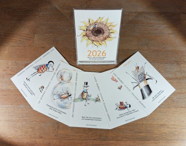 Tischkalender 2026 - Verse und Zeichnungen für Groß und Klein